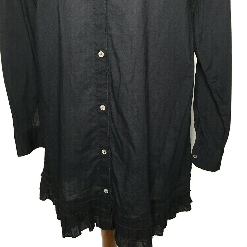 Soft Surroundings Button Front Tunic With Ruffle … - image 3